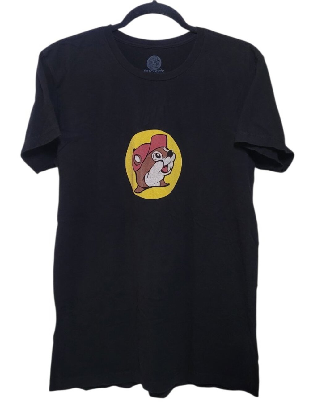 Bucees Beaver Logo Graphic T Shirt Black Adult Woman Size L Short Sleeve